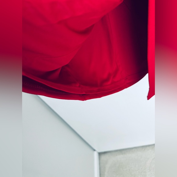 Donna Morgan Maggy keyhole long sleeves sheath dress cherry red US 6 Small - Picture 5 of 12